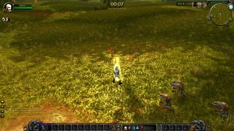 Azeroth Survivors run in a grassy field