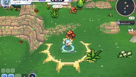 PokéBonk gameplay in a forest arena